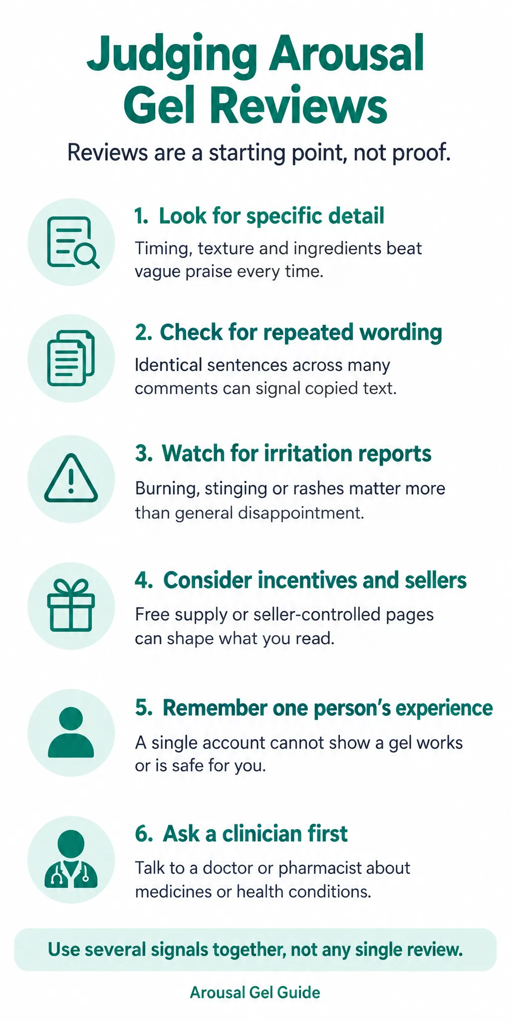 12 Ways to Read Female Arousal Gel Reviews and Spot the Unreliable Ones: infographic